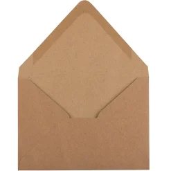 JAM Paper ® A6 V-Flap Invitation Envelopes, 4.75 x 6.5, Brown Kraft Paper Bag, 25/Pack (63134660)* Business
