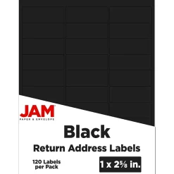 JAM Paper Address Labels, 1" x 2 5/8", , 30 Labels/Sheet, 4 Sheets/Pack (302228592)* Address Labels