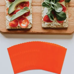 Napkins<JAM Paper Beverage Napkin, 2-ply, Orange, 40 Napkins/Pack (5255620725)