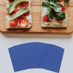 Napkins<JAM Paper Beverage Napkin, 2-ply, Blue, 50 Napkins/Pack (5255620717)