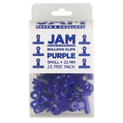 JAM Paper Bulldog Clip, , 25/Pack (21632818) Purple Best