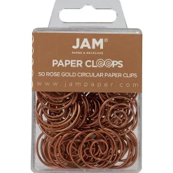 JAM Paper Circular Small Paper Clips, , 2 Packs of 50 (21832061B) Rose Gold Online