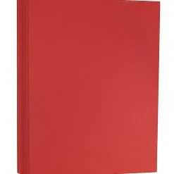 Extra Heavyweight 130 lb. Cardstock Paper, 8.5" x 11", Red, 25 Sheets/Pack (295731621) Card Stock