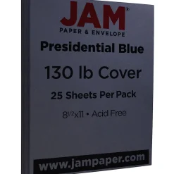 Best Extra Heavyweight 130 lb. Cardstock Paper, 8.5" x 11", Navy Blue, 25 Sheets/Pack (296131627) Card Stock