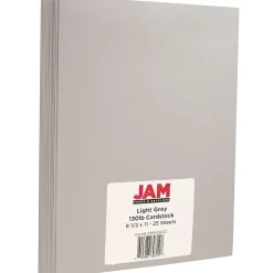 Clearance Extra Heavyweight 130 lb. Cardstock Paper, 8.5" x 11", Light Gray, 25 Sheets/Pack (296631632) Card Stock