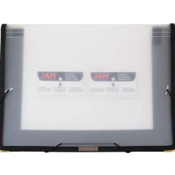JAM Paper Fabric Portfolio Case with Elastic Closure, Clear (368331609)
