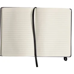 JAM Paper Hardcover Notebook with Elastic, Medium Journal, 5 x 7, Black, 100 Lined Sheets, Sold Individually (340526601) Hot