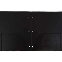 JAM Paper Heavy Duty 3 Hole Punch Two-Pocket Plastic Folders, , 108/Pack (383HHPBUA) Black New