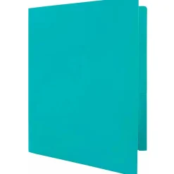 JAM Paper Heavy Duty 2-Pocket Folder, Teal Blue, 6/Pack (383hted) Best