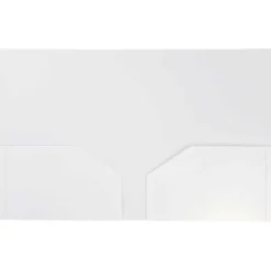 JAM Paper Heavy Duty Two-Pocket Plastic Folders, White, 6/Pack (383HWHD) Online