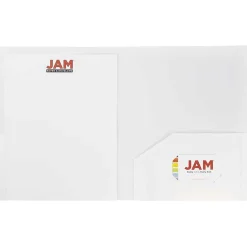 JAM Paper Heavy Duty Two-Pocket Plastic Folders, White, 6/Pack (383HWHD) Online