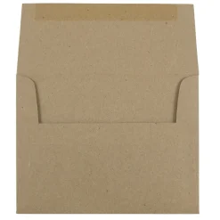 JAM Paper Kraft A2 Invitation Envelopes, 4.375 x 5.75, Brown Kraft Paper Bag, 50/Pack (LEKR600I)* Business