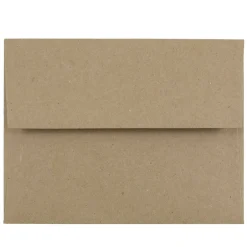 JAM Paper Kraft A2 Invitation Envelopes, 4.375 x 5.75, Brown Kraft Paper Bag, 25/Pack (LEKR600)* Business