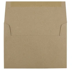 JAM Paper Kraft A6 Invitation Envelopes, 4.75 x 6.5, Brown Kraft Paper Bag, 25/Pack (LEKR650)* Business