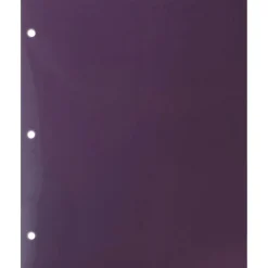 JAM Paper Laminated Glossy 3 Hole Punch Two-Pocket Folders, Purple, 6/Pack (385GHPPUA) Clearance