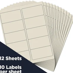 JAM Paper Laser/Inkjet Shipping Shipping Labels, 2" x 4", , 10 Labels/Sheet, 12 Sheets/Pack (17966070)* Shipping Labels