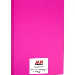 Sale Ledger 65 lb. Cardstock Paper, 11" x 17", Fuchsia Pink, 50 Sheets/Pack (16728494) Card Stock