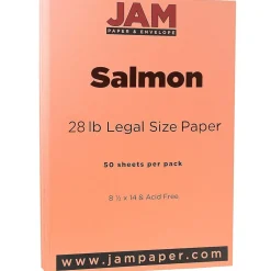 Discount ® Legal Matte 28lb Paper, 8.5 x 14, Salmon Pink, 50 Sheets/Pack (16729357) Multipurpose Paper