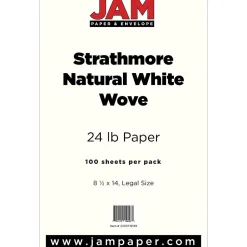 Hot ® Legal Strathmore 24lb Paper, 8.5 x 14, Natural White Wove, 100 Sheets/Pack (2203719139) Resume Paper