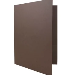 JAM Paper Linen 2-Pocket Presentation Folder, , 100/Carton (386LBRB) Chocolate Brown Outlet