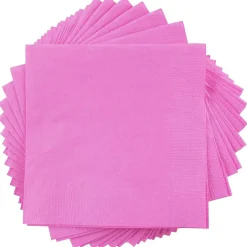 Napkins<JAM Paper Lunch Napkin, 2-ply, Fuchsia Pink, 50 Napkins/Pack (255621948)