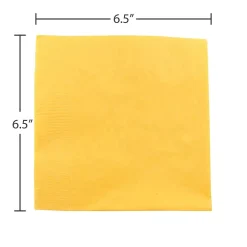 Napkins<JAM Paper Lunch Napkin, 2-ply, Yellow, 50 Napkins/Pack (255621945)