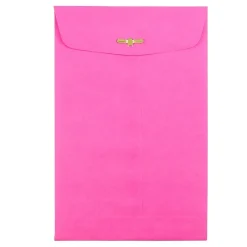 JAM Paper Open End Clasp #1 Catalog Envelope, 6" x 9", Fuchsia Pink, 100/Box (900909024)* Catalog