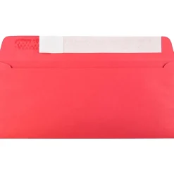 JAM Paper Peel & Seal #10 Business Envelope, 4 1/8" x 9 1/2", Christmas Red, 50/Pack (11789I)* Business