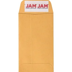 JAM Paper Peel & Seal Closure, Coin Envelopes, Brown Kraft Manila, 2.5" x 4.25", 100/Box (400238460D)* Business