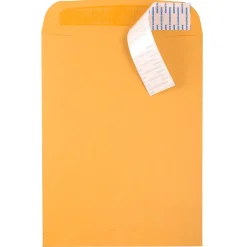 JAM Paper Peel & Seal Kraft Open End Catalog Envelope, 9 1/2" x 12 1/2", Brown, 500/Pack (13034232C)* Catalog