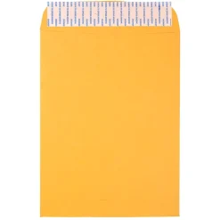 JAM Paper Peel & Seal Kraft Open End Catalog Envelope, 9" x 12", Brown, 500/Pack (13034231C)* Catalog