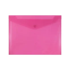 JAM Paper Plastic Envelopes with Snap Closure, Letter Size, Assorted Colors, 6/Pack (218S0RGBYPCL)* Business