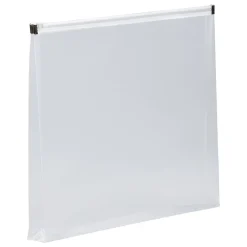 JAM Paper Plastic Envelopes with Zip Closure, Letter Size, Clear, 12/Pack (218Z1CL)* Business