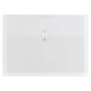 JAM Paper ® Plastic Envelopes with Button and String Tie Closure, Letter Size, Clear, 12/Pack (218B1CL)* Business