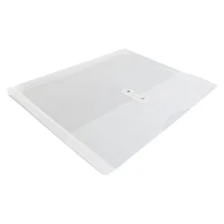 JAM Paper ® Plastic Envelopes with Button and String Tie Closure, Letter Size, Clear, 12/Pack (218B1CL)* Business