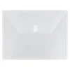 JAM Paper ® Plastic Envelopes with Hook & Loop Closure, Letter Size, Clear, 12/Pack (218V0CL)* Business