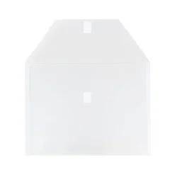 JAM Paper ® Plastic Envelopes with Hook & Loop Closure, Letter Size, Clear, 12/Pack (218V0CL)* Business