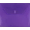 JAM Paper ® Plastic Envelopes with Hook & Loop Closure, Letter Booklet, 9.75 x 13, Purple, 12/Pack (218V0PU)* Business