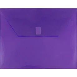 JAM Paper ® Plastic Envelopes with Hook & Loop Closure, Letter Booklet, 9.75 x 13, Purple, 12/Pack (218V0PU)* Business