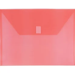 JAM Paper Plastic File Pocket, Letter Size, Assorted, 6/Pack (218V0ASSRT)* Business