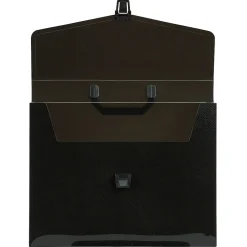 JAM Paper Plastic Portfolio Briefcase with Handles, 12
