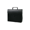 JAM Paper ® Plastic Portfolio File Carry Case with Handles, 10 x 12 x 4, Black, Sold Individually (7206027)