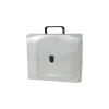 JAM Paper ® Plastic Portfolio File Carry Case with Handles, 10 x 12 x 4, Clear with Black Buckle, Sold Individually (7206 001)