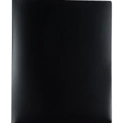 JAM Paper 6-Pocket Heavy Duty Plastic Folders, Black, 2/Pack (389MP6bl) Clearance