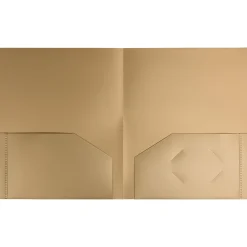 JAM Paper 2-Pocket Heavy Duty Plastic Folders, , 108/Pack (383Hgob) Gold New