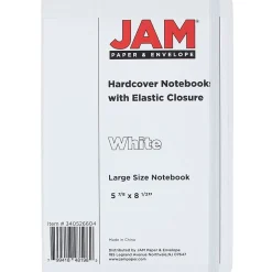 JAM Paper Pocket Notebook, 5.875" x 8.5", Narrow Ruled, 100 Sheets, White (340526604) Best