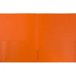 JAM Paper POP Two-Pocket Plastic Folders, , 6/Pack (382Eord) Orange Discount