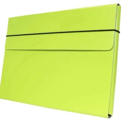 JAM Paper Portfolio Case with Elastic Closure, Lime Green (154528543)