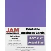 ® Printable Business Cards, 3 1/2 x 2, Violet Purple, 100/Pack (22128337) Business Cards