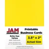 Clearance ® Printable Business Cards, 3 1/2 x 2, Yellow, 100/Pack (22128336) Business Cards